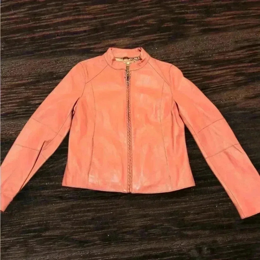 Pink Wilson Leather medium leather jacket 100% real leather